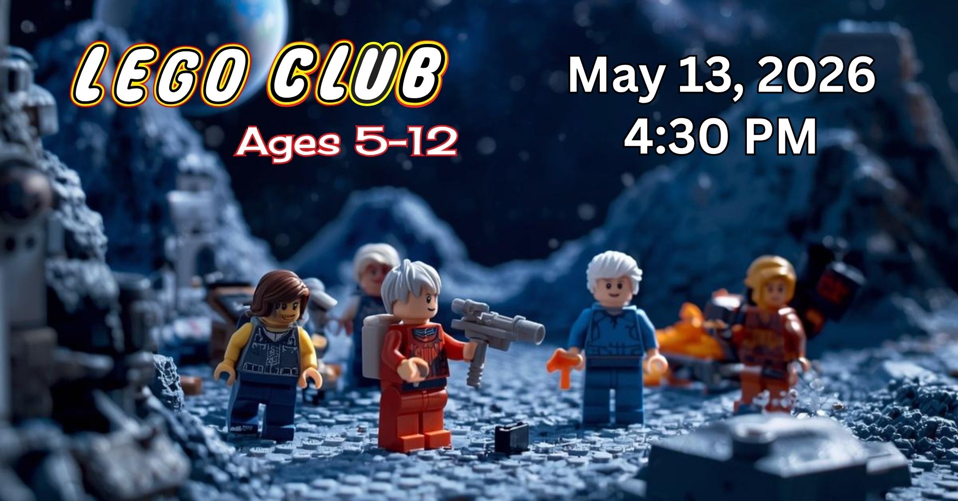 Image "Lego Club with astronauts on the moon"