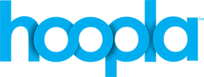 hoopla blue text logo