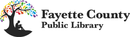 Fayette County Public Library rainbow tree and reader logo