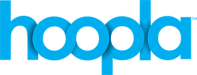 hoopla blue text logo