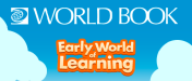 World Book Early World of Learning blue cloud badge