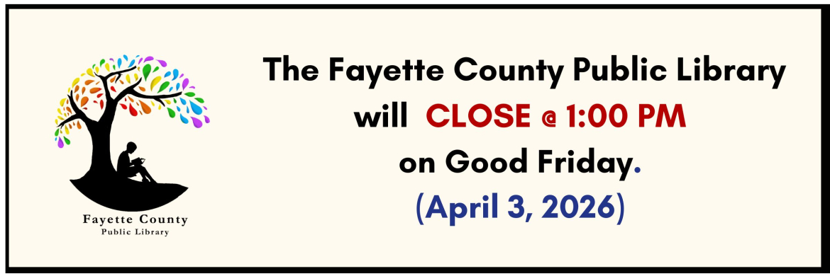 Image "Library Closes @ 1:00 PM - April 3, 2026"